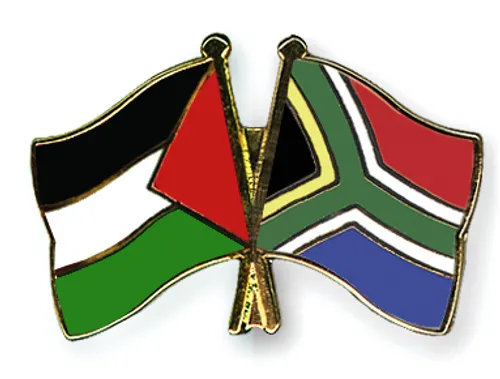 Palestine and South Africa flags